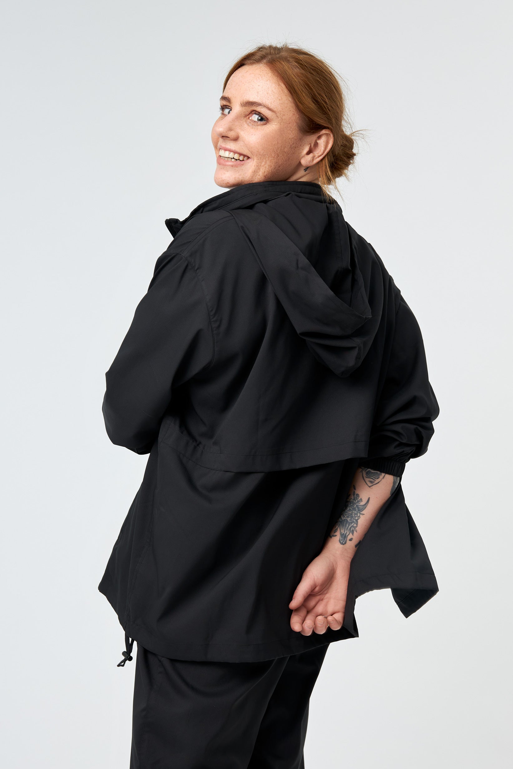 Sideline Windbreaker, Full Zip, Black