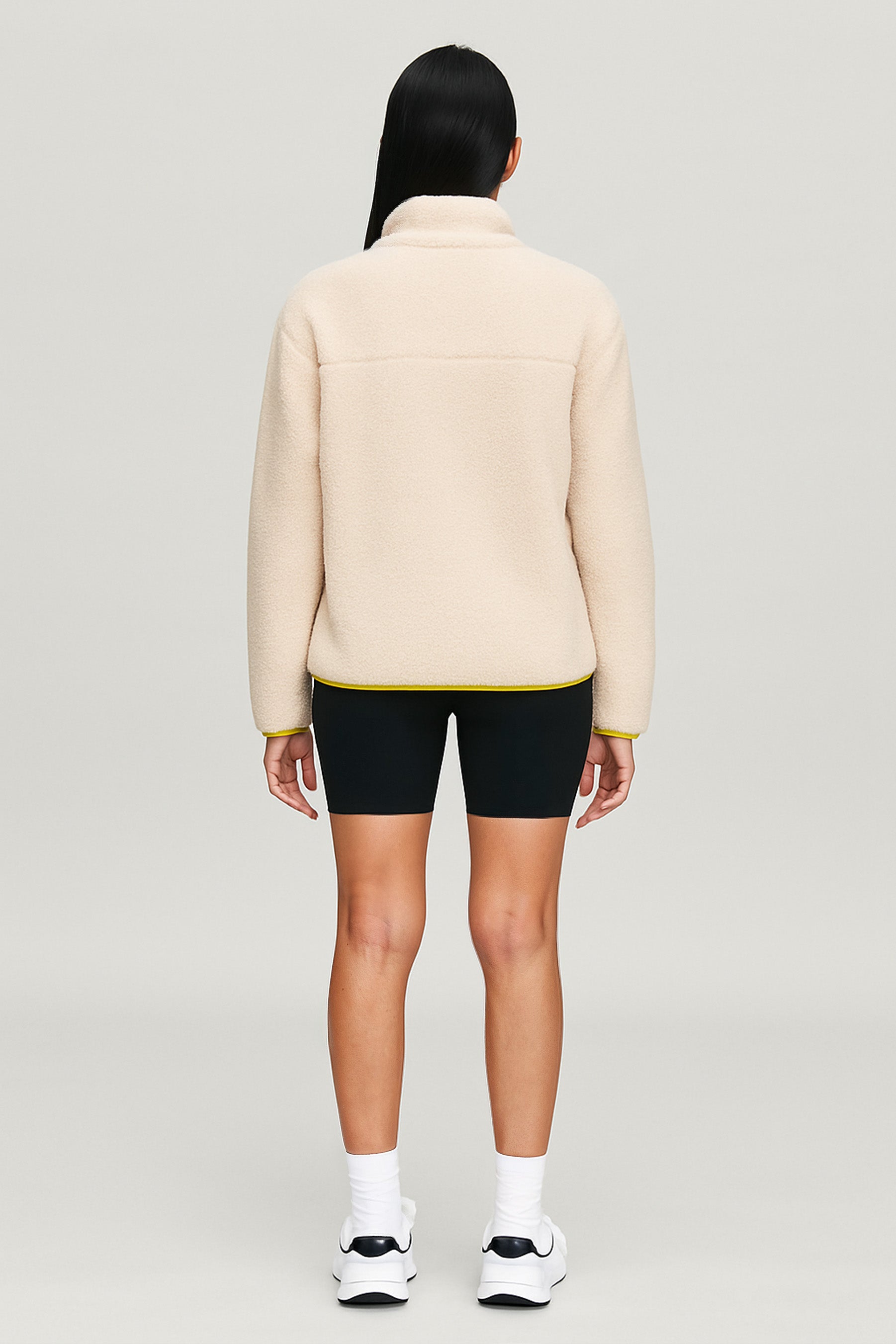 Recycled Fleece Jacket, Full Zip, Cream