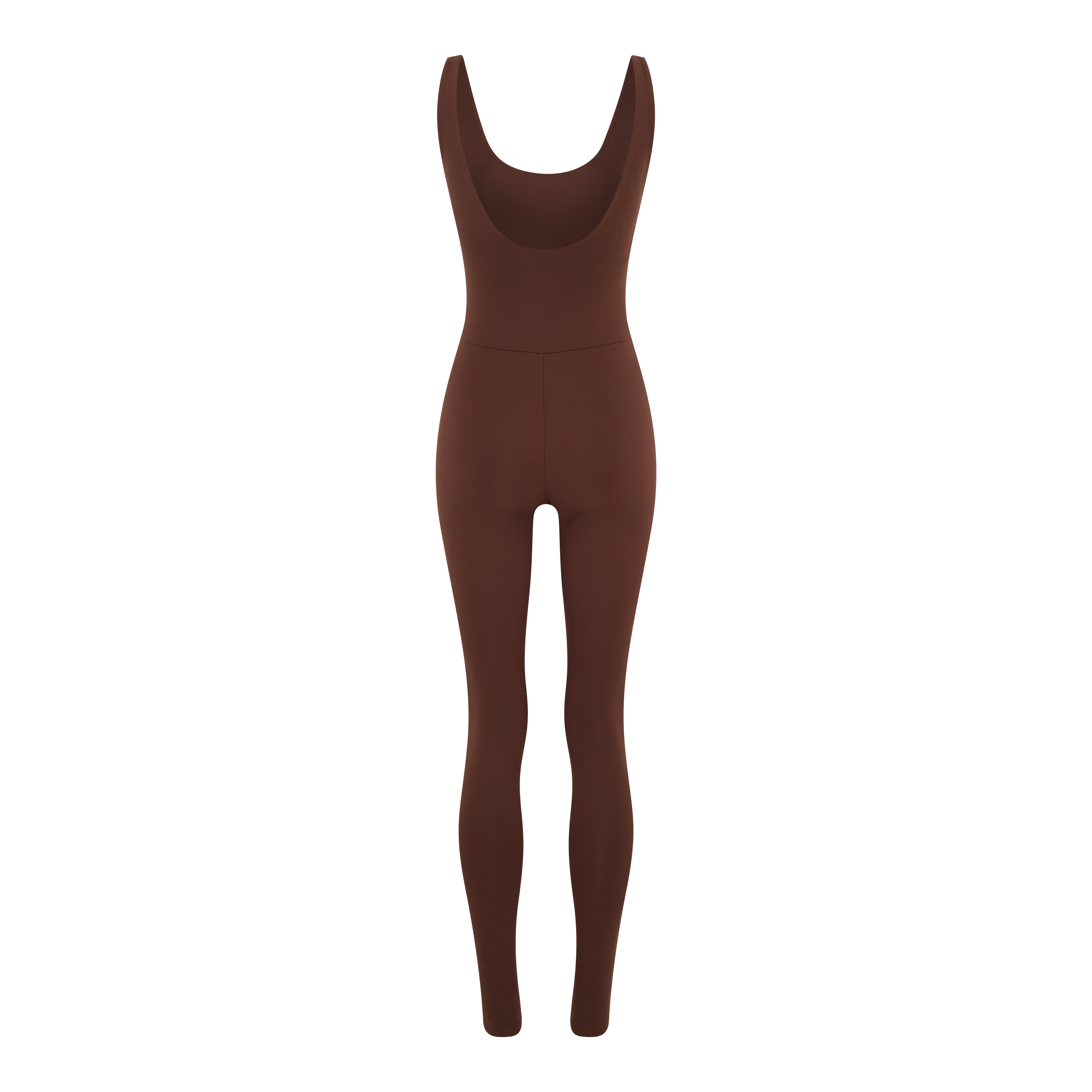 Scoop Back Unitard, Long, Earth