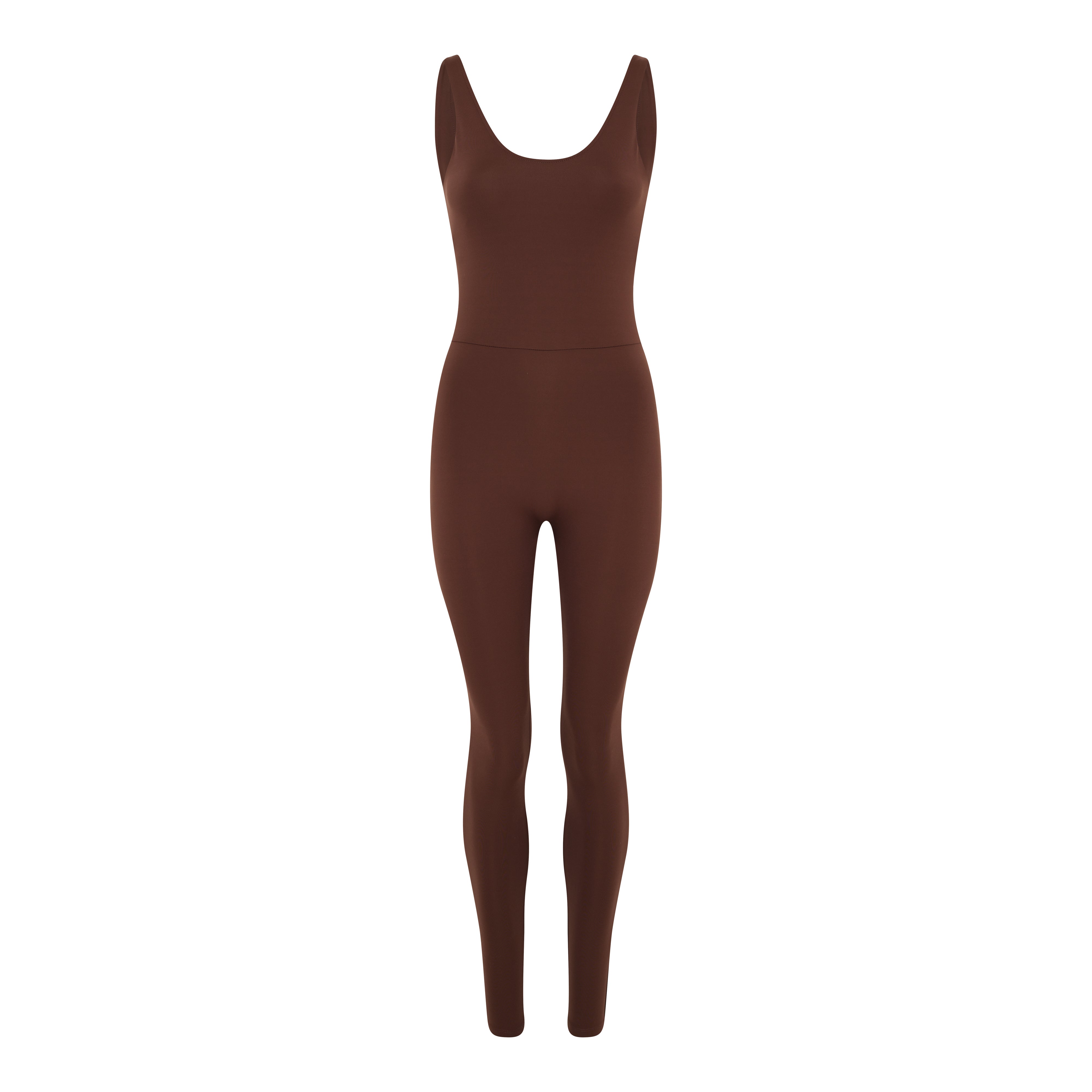 Scoop Back Unitard, Long, Earth