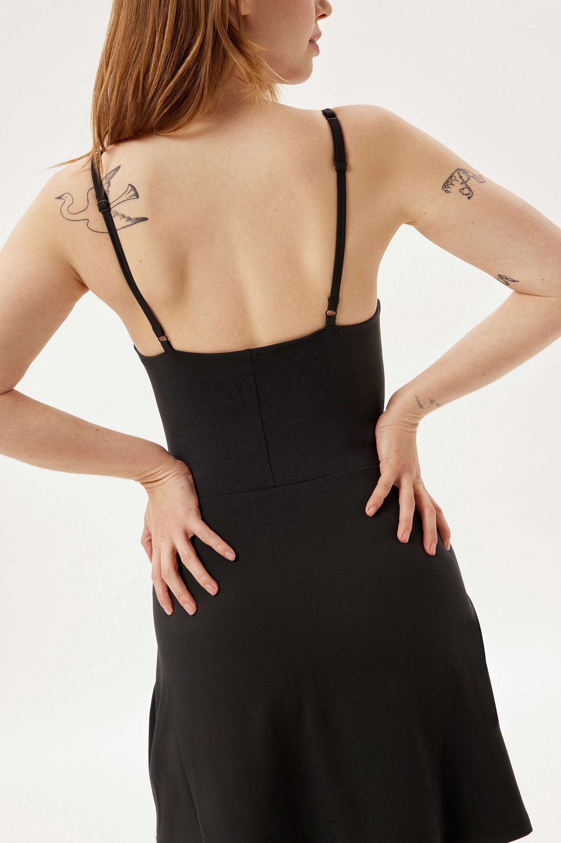 Float Juliet Strappy Dress, Black