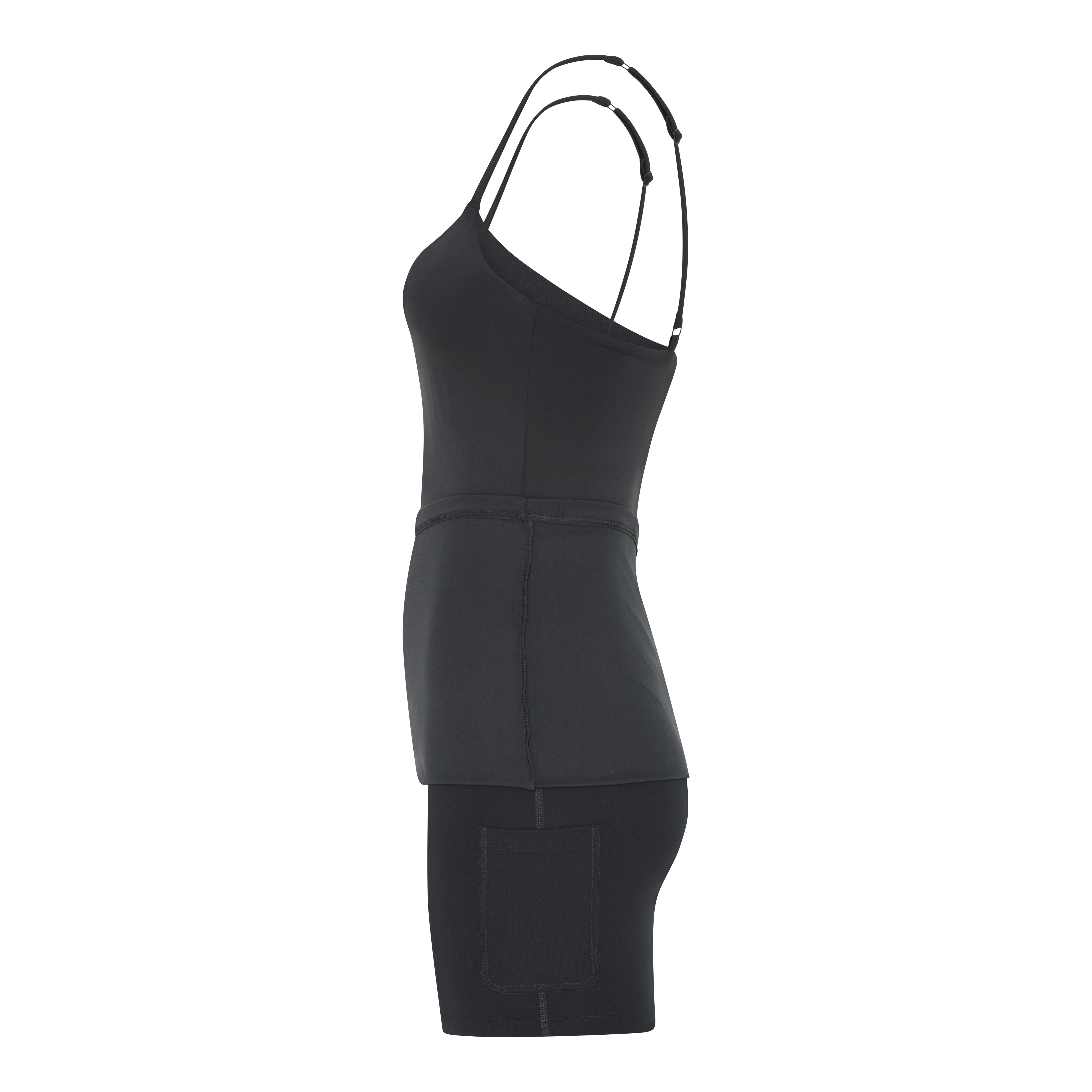 Float Juliet Strappy Dress, Black
