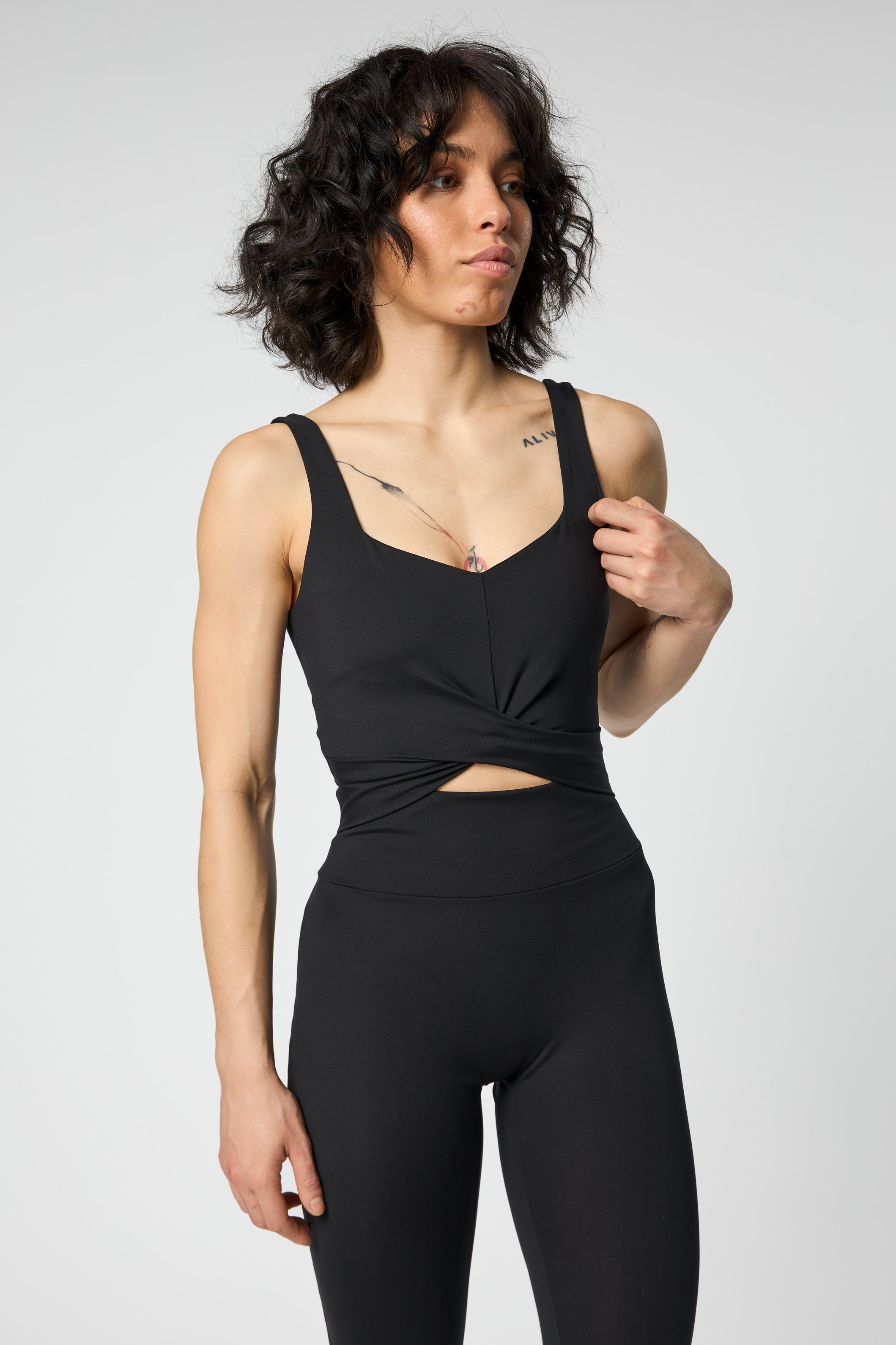 Twist Unitard, Black