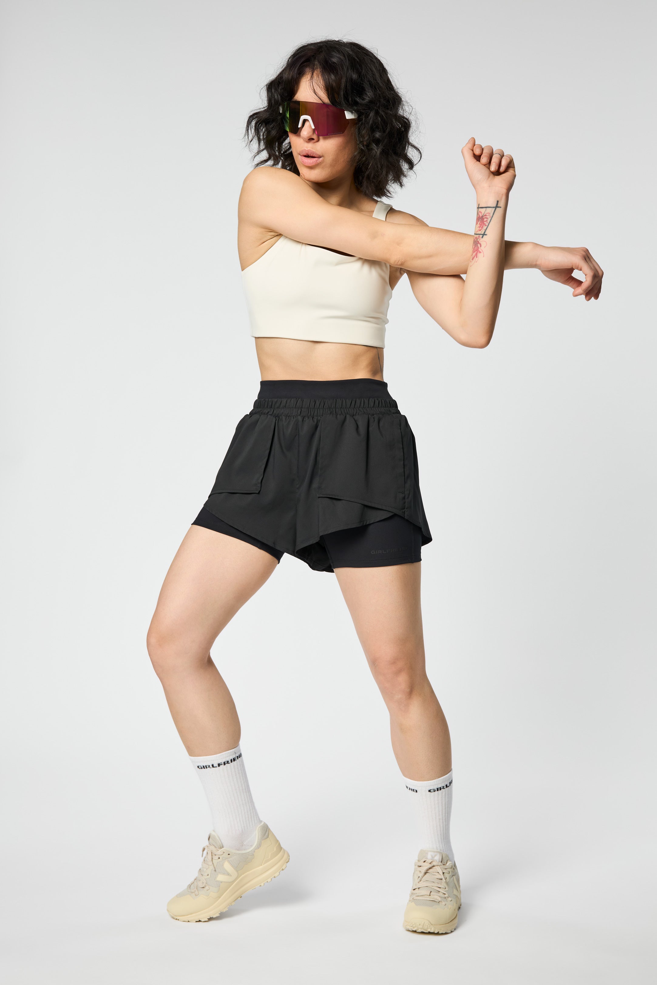 3-Pack Girlfriend Crew Sock, White